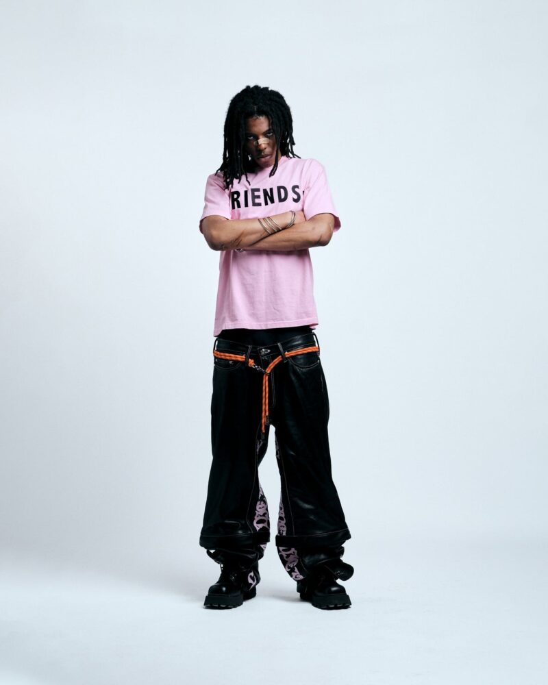 Vlone Black Lipstick Friends Embroidered Tee - Image 3
