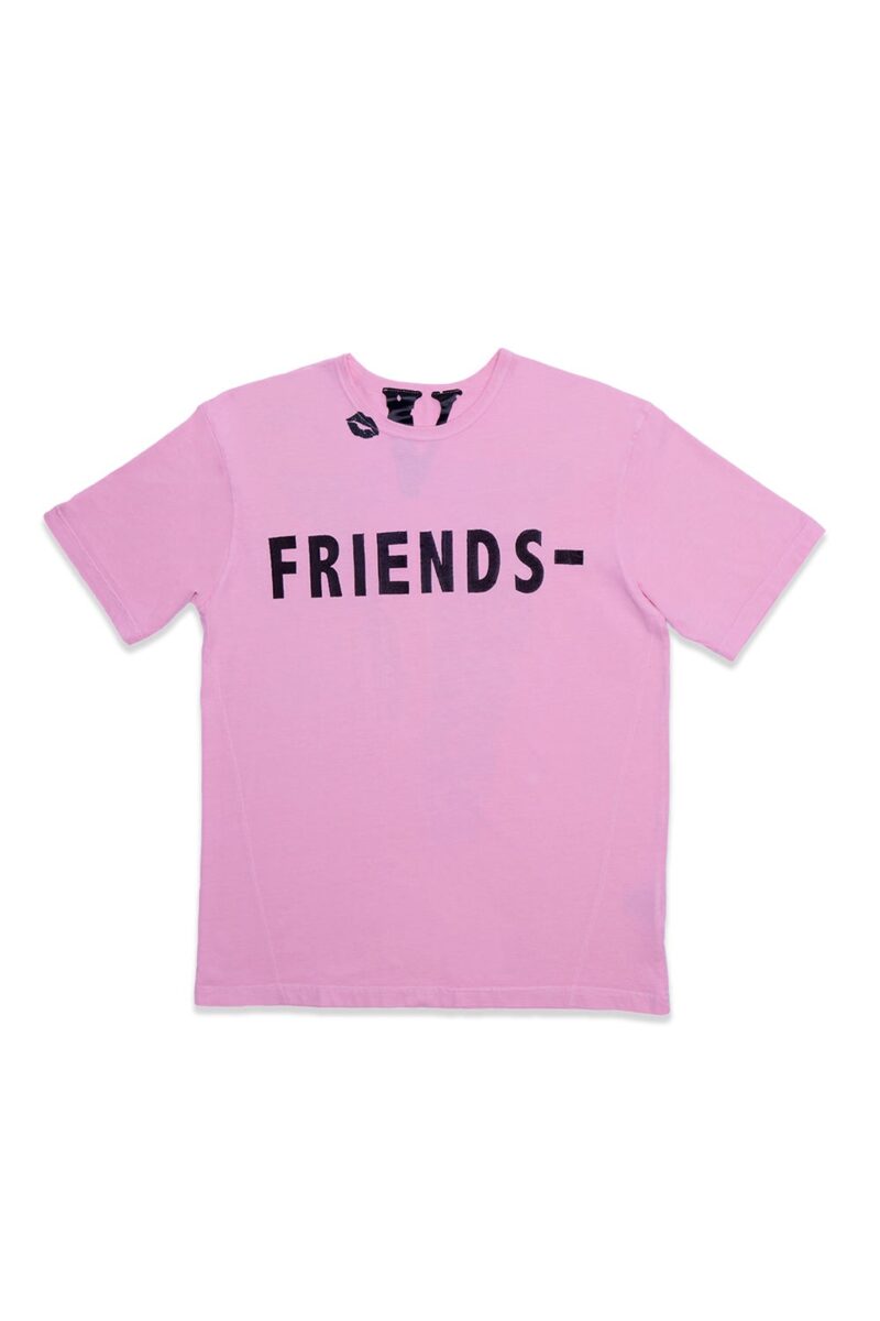 Vlone Black Lipstick Friends Embroidered Tee